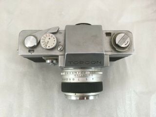 VINTAGE Topcon RE SLR Camera With RE,  Auto - Topcor 1:1.  8 f=58mm Lens 3