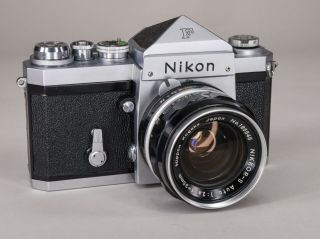 Ex,  Early Nikon F Slr 6542968 Prism Finder And 35mm F2.  8 Ex,