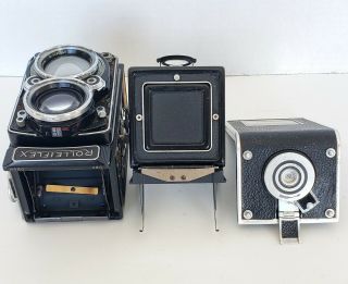 Rolleiflex 2.  8F TLR Camera Carl Zeiss Planar Lens 2.  8/80mm 2