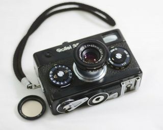 Vintage Black Rollei 35 Film Camera 1966 - 74