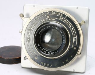 C.  P.  Goerz Dagor 8 1/4 In (210mm) F/6.  8 Large Format Lens In Ilex Shutter