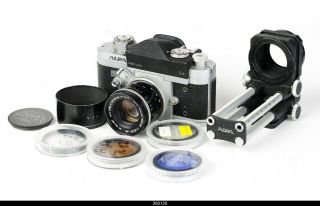Alpa Reflex Mod 9d Lens Kern Macro Switar 1.  8/50mm Ar Bellows Shade Filter