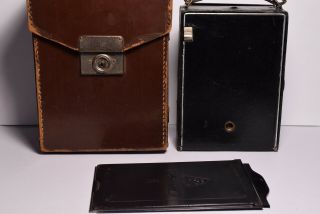 Fotokor 1 (type B) Vintage Soviet Folding Plate Camera,  Ortagoz 4.  5/135