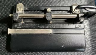 Vintage Master Products Three Hole Punch With Lever Model 1325b Industrial Usa