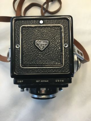 VINTAGE  ROLLEI ROLLEIFLEX PLANAR 3.  5F TLR CAMERA WITH LEATHER CASE 4