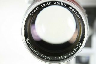 Leica M3 Double Stroke rangefinder camera & Leitz 50mm/f1:1.  5 Summarit lens 3