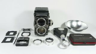 Rolleiflex 2.  8F with Zeiss Planar 80mm F2.  8 - - with accessories 2