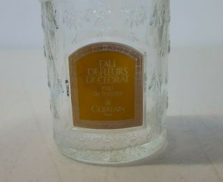 Guerlain Empty Glass Perfume Bottle 125 ML Paris France Bee Pattern 5943 2