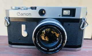 Canon P Rangefinder Camera With 50mm F1.  8 Lens Very