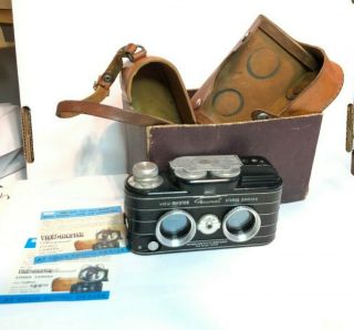 Vintage View Master Personal Stereo Camera With Case & Slide Sleeves