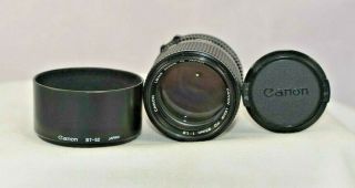 Vintage Canon Fd 85mm F/ 1.  8 Slr Camera Lens Fast -