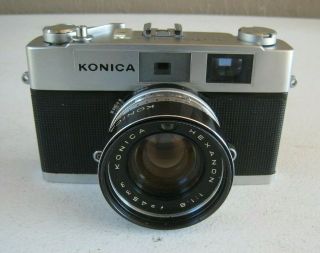 Vintage Konica Auto S1.  6 Camera 35mm With Konica Hexanon 1:1.  6 45mm Lens Nm Ca6