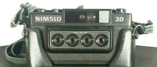 Nimslo 3d Camera W/ Quadra Lens 35mm Film W/case Winds,