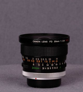 Canon Fd 20mm 1:2.  8 S.  S.  C