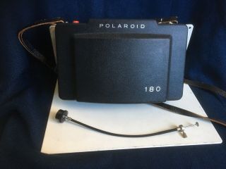 Polaroid Land Camera Model 180 W/tominon 114mm F4.  5 Lens & Shutter Cable
