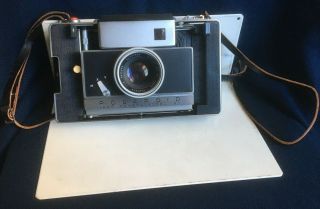 Polaroid Land Camera Model 180 w/Tominon 114mm f4.  5 Lens & shutter cable 2