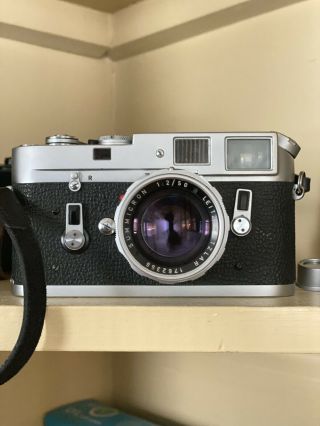 Leica M4 Chrome,  50mm Dual Range Summicron,  Close Focus Goggles