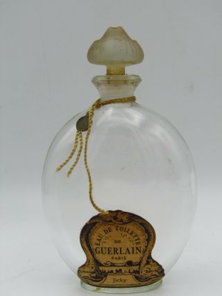 Vintage Guerlain Jicky Eau De Toilette Glass Bottle Made In Paris France 4 "