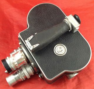 Bolex H16 Leader 16mm Film Camera with 3 Lenses and Leather Case (NR) 3
