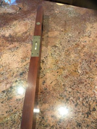 Vintage Stanley No.  0 Cherry Wood & Brass Level 24” Made In Usa / Great