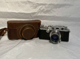Leica Iiia Rangefinder Camera W/ Summar 50mm F2 Lens,  Case