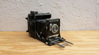 Vintage Folmer Graflex 4 X 5 Speed Graphic Camera & No.  2 Kodak Supermatic Lens