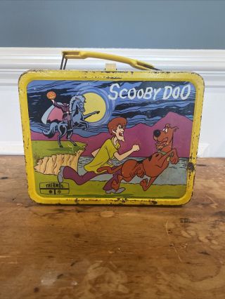 1973 Vintage Scooby Doo Metal Lunch Box No Thermos