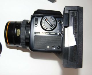 Zenza Bronica Sq 6x4.  5 Camera Zenzanon Ps 50mm Lens 120j,  220 Back,  Polaroid