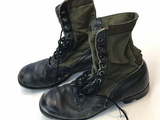 Vintage 1960s Us Army Vietnam War Jungle Boots Ro Search Size 9 1/2 R