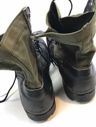 Vintage 1960s US Army VIETNAM WAR JUNGLE BOOTS Ro Search Size 9 1/2 R 3