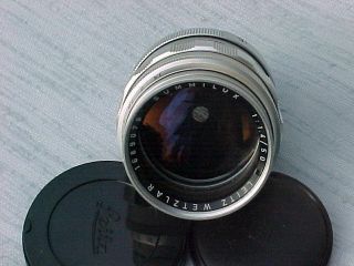 Vintage Leica Summilux 1:1.  4 50mm M Mt.  Rangefinder Camera Lens Exc. ,