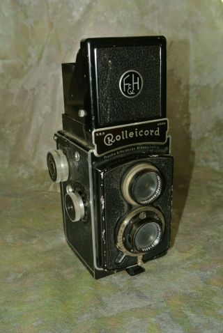 Rolleicord Ii Model 1/1st 120 Film Tlr Camera Triotar 7.  5cm F3.  5 Carl Zeiss Lens
