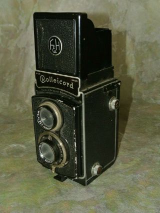 Rolleicord II Model 1/1st 120 Film TLR Camera Triotar 7.  5cm F3.  5 Carl Zeiss Lens 2