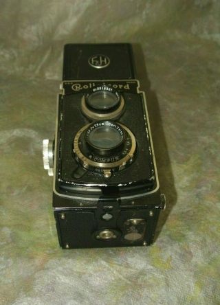 Rolleicord II Model 1/1st 120 Film TLR Camera Triotar 7.  5cm F3.  5 Carl Zeiss Lens 3