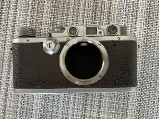 Leica Iii - Camera Body W/leather Case - Ernst Leitz Wetzlar - Serial No.  163698