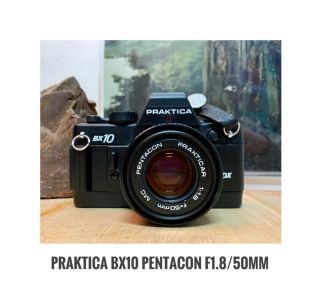 Praktica Bx10 Dx Vintage Slr Camera With Pentacon 1,  8 50 Mm Mc
