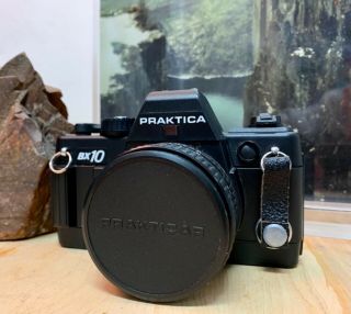 Praktica BX10 DX vintage SLR camera with Pentacon 1,  8 50 MM MC 3