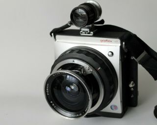 Graflex Xl Wide Camera With 58mm Rodenstock Lens,  Film Back And Zoom Finder