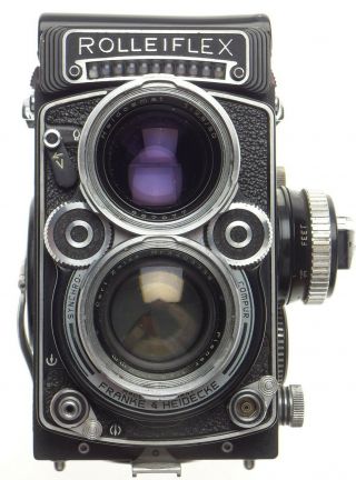 2.  8f Rolleiflex Tlr Zeiss Planar 1:2.  8/80mm Coated Glass F=80mm Metered Body Kit