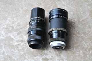 Bolex H16 C Mount Yvar And Wollensak Lenses 16mm And 75mm