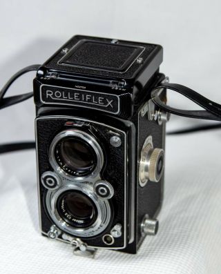 Rolleiflex 3.  5 Automat K4a F/3.  5 Tessar W/ Filters And Hood