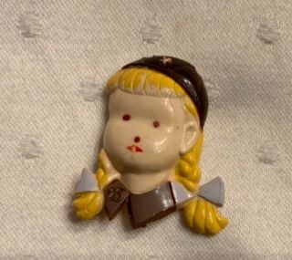 Vintage 1950s Girl Scout Figural Brownie Pin