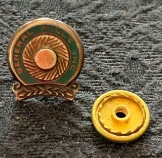 Vintage 10k Gold General Mills Inc Service Award Employee Pin: 2.  5 Grams