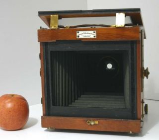 MAHOGANY 1/2 PLATE HAND & STAND CAMERA by PERKEN SON & RAYMENT,  D.  D.  S.  1890s 6
