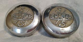 Vintage Cragar Ss Center Caps With Back Plates And Screws A Set Of 2 In
