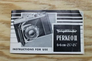 Voigtländer Perkeo II with Case and Instructions - Functional 2