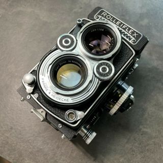 Rolleiflex 3.  5F meter in,  with lens cap and strap 3