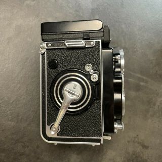 Rolleiflex 3.  5F meter in,  with lens cap and strap 5