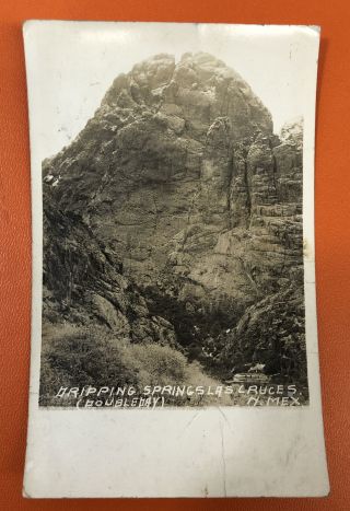 Vintage Real Photo Postcard Dripping Springs Las Cruces Mexico Rppc