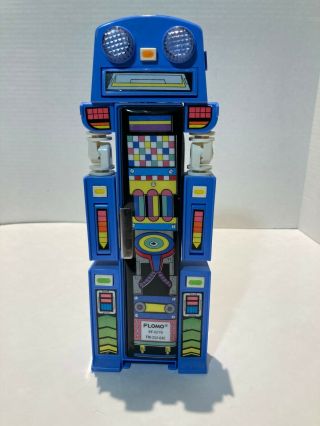 Flomo Robot Pencil Box Blue Vintage Case Made In Taiwan